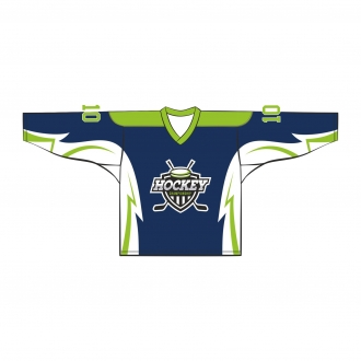 Хоккейная майка 501 круглое плечо расцветка 2 синяя