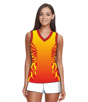 Майка волейбольная 205 женская расцветка1 красная